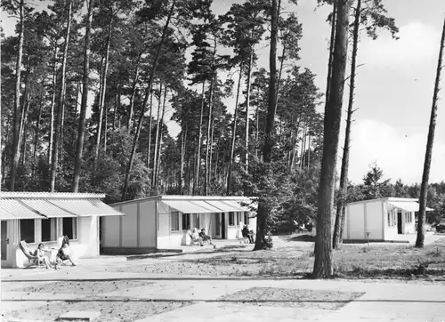 AK, Klink Kr. Waren Müritz, FDGB-Urlaubersiedlung, Bungalows, 1962