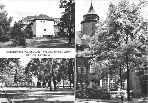 AK, Treuenbrietzen Kr. Jüterbog, Kreiskrankenhaus, drei Abb., 1983
