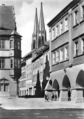 AK, Görlitz, Untermarkt, Petersstr. mit Peterskirche, 1965