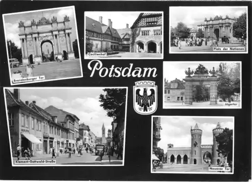 AK, Potsdam, sechs Abb., gestaltet, Wappen, 1964