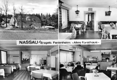 AK, Nassau Erzgeb., Ferienheim "Altes Forsthaus", vier Abb., 1974