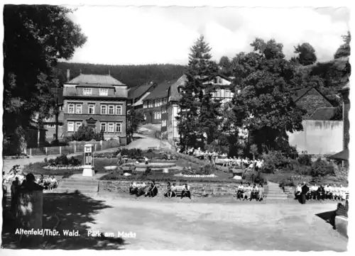 AK, Altenfeld Thür., Park am Markt, 1968