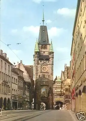 AK, Freiburg im Breisgau, Martinstor, 1958