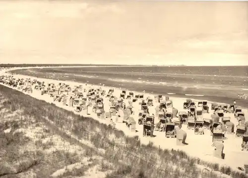 AK, Ostseebad Prerow Darss, Am Strand, belebt, 1969