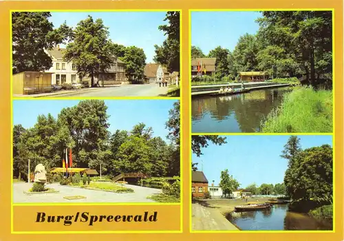 AK, Burg Spreewald, vier Abb., 1987