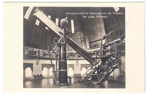 AK, Potsdam, Astrophysikalisches Obeservatorium, Der große Refraktor, um 1920