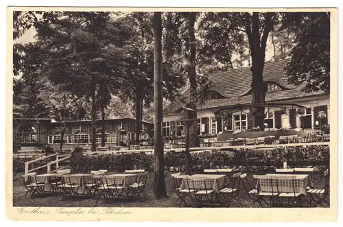 AK, Potsdam, Gasthaus Templin, Restaurantgarten, 1934