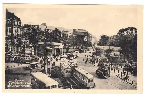 AK, Berlin Mitte, Potsdamer Platz, belebt, um 1940