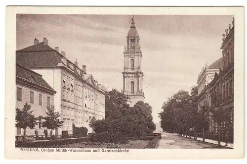 AK, Potsdam, Breite Str., Großes Militärweisenhaus und Garnisionskirche, um 1933