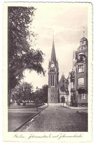 AK, Gießen, Johannesstr. mit Johanneskirche, 1912