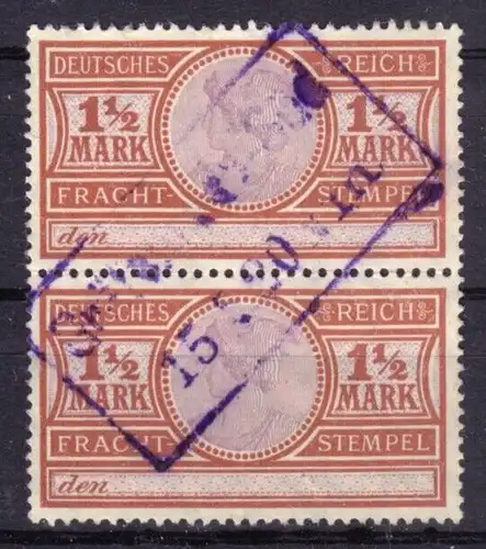 zwei deutsche Frachtgutmarken, 1920