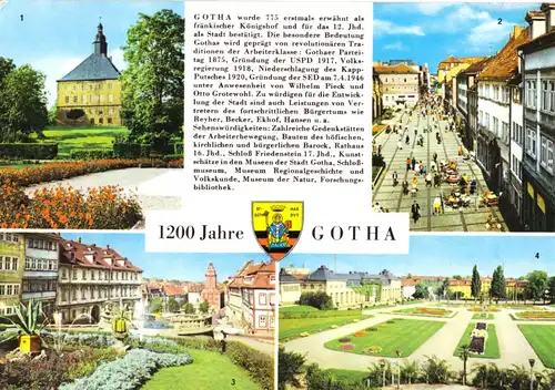 AK, Gotha, 1200 Jahre Gotha, vier Abb., 1976