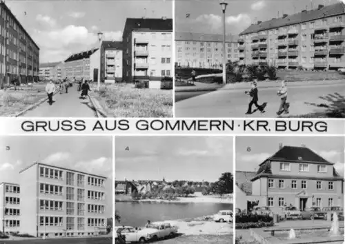 AK, Gommern Kr. Burg, fünf Abb., 1974