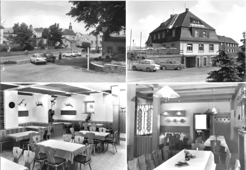 AK, Neudorf Erzgeb., Hotel Vierenstr., 4 Abb., 1982