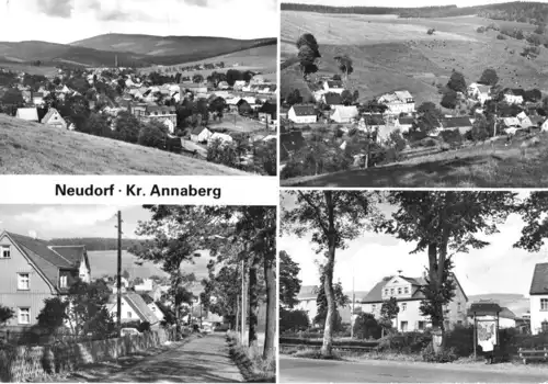 AK, Neudorf Erzgeb. Kr. Annaberg, vier Abb., 1983