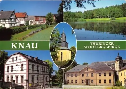 AK, Knau, 5 Abb., u.a. Mahlteich, ca. 2000