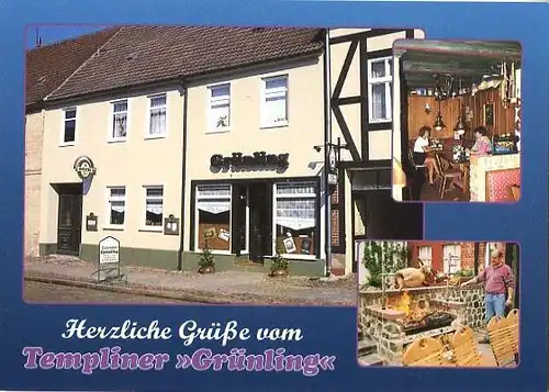 AK, Templin, Gaststätte "Grünling", 3 Abb., ca. 1996