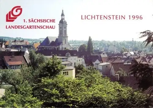 AK, Lichtenstein Sachs., Teilansicht, Landesgartensch.