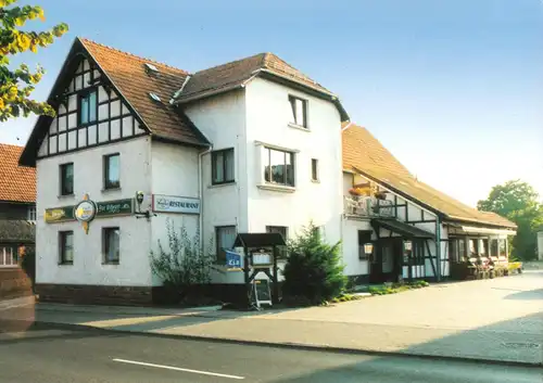 AK, Gumpelstadt, Restaurant "Zur Scheuer", Straßenansicht, um 2000