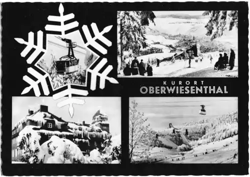 AK, Kurort Oberweisenthal, vier Winterabb., gestaltet