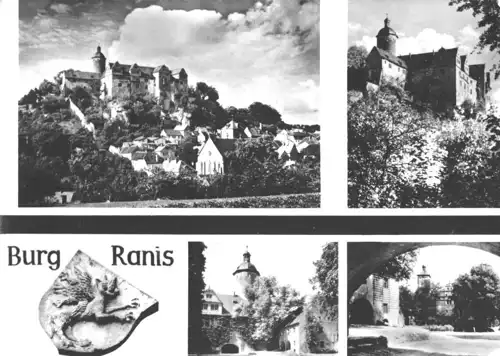 AK, Ranis, Burg Ranis, vier Abb., gestaltet, 1971