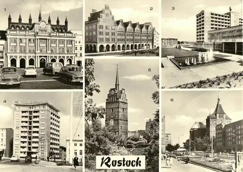 AK, Rostock, sechs Abb., 1976