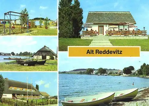 AK, Alt Reddevitz Rügen, 5 Abb., u.a. Zeltplatz, 1987
