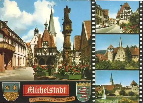 AK, Michelstadt, 4 Abb., u.a. Strassenansichten