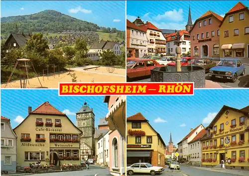 AK, Bischofsheim Rhön, vier Abb., um 1995