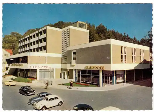 AK, Neustadt Saale, Badhotel, Kursaal und Carolinger-Keller, 1965