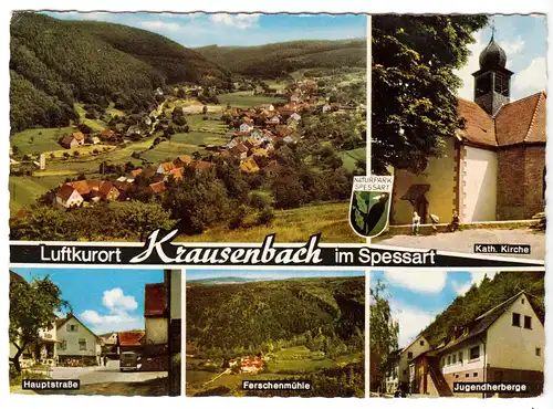 AK, Krausenbach im Spessart, fünf Abb., 1969