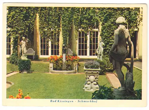 AK, Bad Kissingen, Schmuckhof, Farbdruck, um 1940