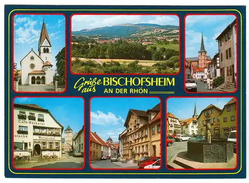 AK, Bischofsheim Rhön, sechs Abb., um 1991