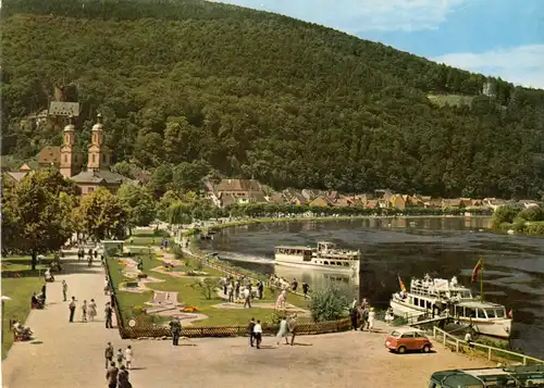 AK, Miltenberg am Main, Uferpromenade, 1962