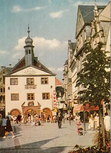 AK, Bad Kissingen, Fußgängerpassage Marktplatz, um 1970