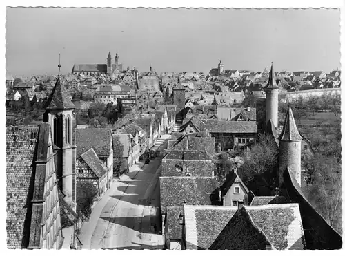 AK, Rothenburg o.T., Blick in die Spitalgasse, um 1962