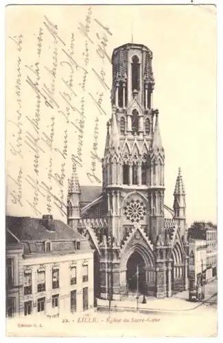 AK, Lille, Hauts-de-France, Eglise du Scare Coeur, 1914