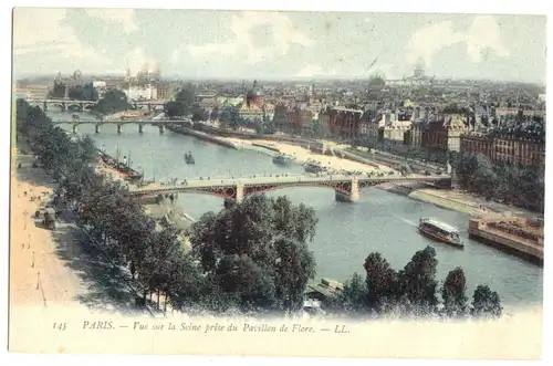 AK, Paris, Vue sur la Seine prise du Pavillion de Flore, um 1910