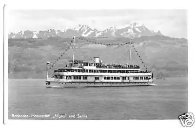 AK, Bodensee, Motorschiff "Allgäu", um 1955