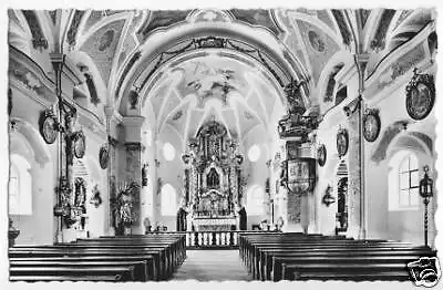 AK, Bodenmais, Pfarrkirche, Innenansicht, ca. 1962