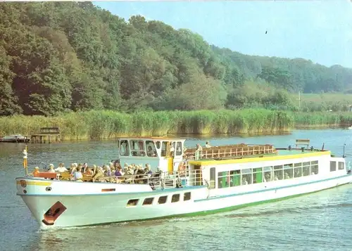 AK, Potsdam, Weisse Flotte Potsdam, Salonschiff "Strandbad Ferch", 1985
