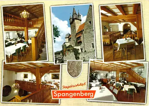 AK, Spangenberg, Jagdschloß, Hotel, Restaurant, fünf Abb., um 1970
