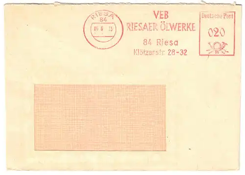 AFS, VEB Riesaer Ölwerke, o Riesa, 84, 6.6.73