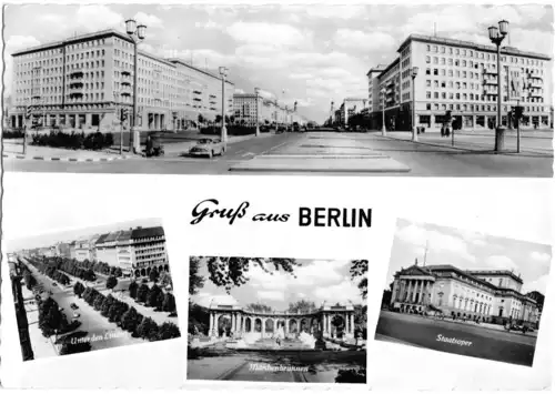 AK, Berlin [Ost], vier Abb, gestaltet, 1961