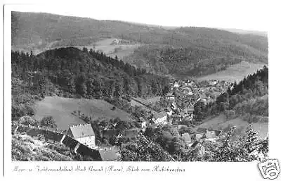 AK, Bad Grund Harz, Teilansicht vom Hübichenstein, 1953