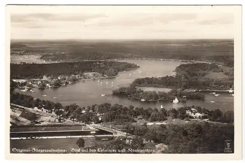 AK,  Potsdam Nedlitz, Blick auf Lehnitzsee und Krampnitzsee, Luftbild, 1934