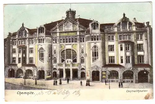 AK, Chemnitz, Centraltheater, 1906