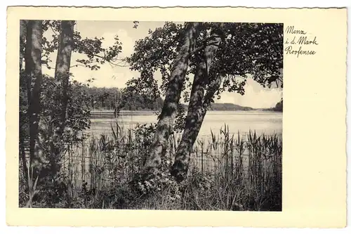 AK, Menz in der Mark, Kr. Gransee, Partie am Roofensee, 1936