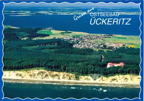 AK, Ostseebad Ückeritz auf Usedom, Luftbildansicht, um 2000