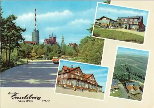 AK, Großer Inselsberg Thür. Wald, vier Abb., 1967